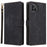 PU Leather Case for itel S23 S665L , Stand RFID Blocking Wallet Full Protection Phone Cover with Strap - Black - 1