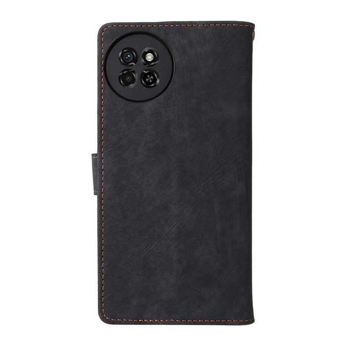 PU Leather Case for itel S23 S665L , Stand RFID Blocking Wallet Full Protection Phone Cover with Strap - Black - 7