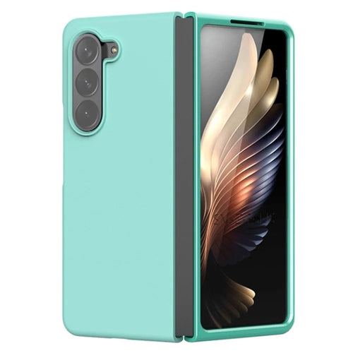 For Samsung Galaxy Z Fold5 5G Liquid Silicone Anti-Drop Phone Case Ultra Slim Shockproof Cover - Baby Blue - 1