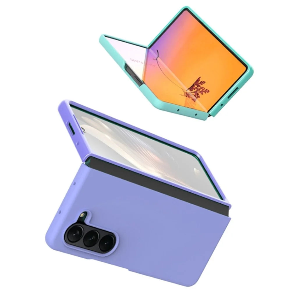 For Samsung Galaxy Z Fold5 5G Liquid Silicone Anti-Drop Phone Case Ultra Slim Shockproof Cover - Baby Blue - 4