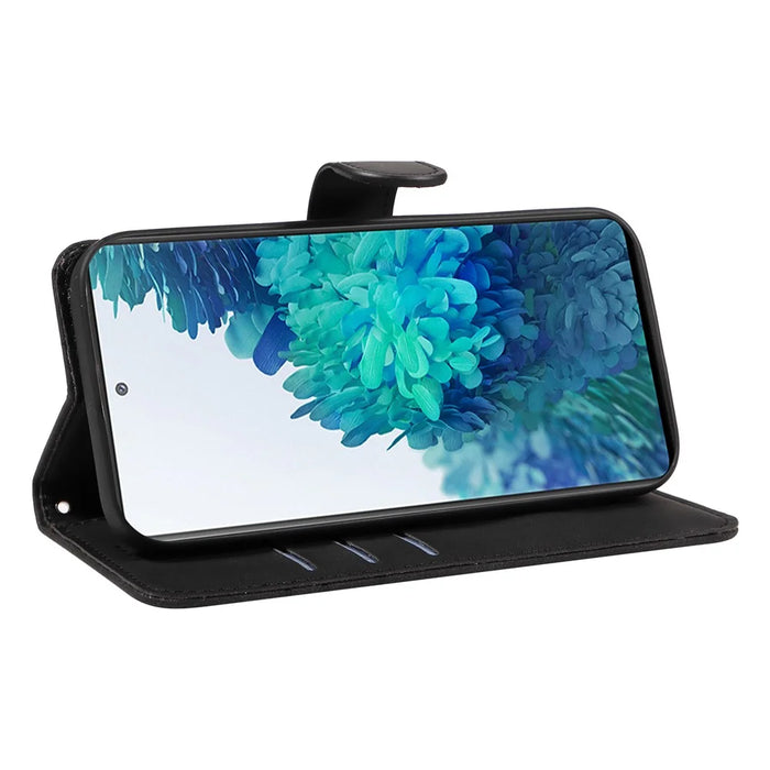 For Samsung Galaxy S20 FE 5G / S20 FE / S20 FE 2022 / S20 Lite Wallet Leather Phone Cover Imprinted Stand Case - Black - 4