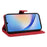 PU Leather Cover for Samsung Galaxy A34 5G , Lines Imprinted Stand Wallet Phone Case - Red - 4