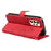 For Samsung Galaxy A13 4G / 5G Wallet Phone Cover PU Leather Imprinted Line Case with Stand - Red - 3