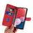 For Samsung Galaxy A13 4G / 5G Wallet Phone Cover PU Leather Imprinted Line Case with Stand - Red - 5