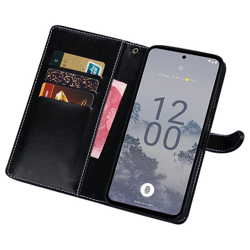 IDEWEI For Asus Zenfone 10 5G Wallet Phone Case Crocodile Texture Leather Phone Cover - Black - 2