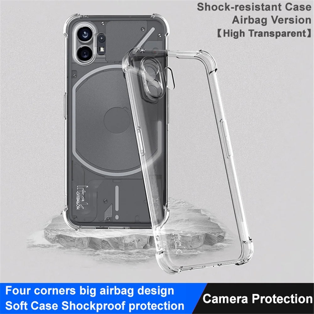 IMAK For Nothing Phone (2) Transparent Phone Case Four Corner Anti-drop Soft TPU Back Cover - Transparent - 2