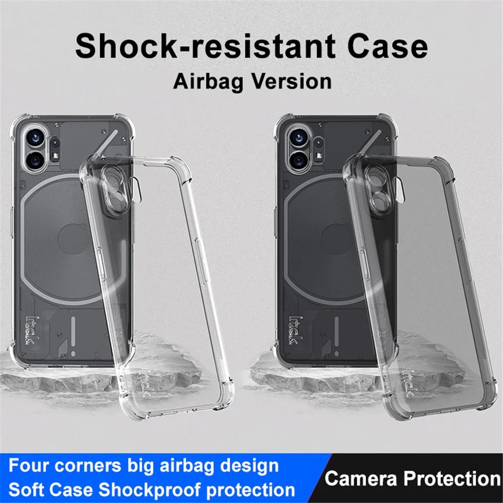 IMAK For Nothing Phone (2) Transparent Phone Case Four Corner Anti-drop Soft TPU Back Cover - Transparent - 6