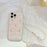 TPU Phone Case For iPhone 14 Pro Max , Peach Bear Pattern Decor Phone Shell Flexible Cover with Pearl Chain - 3