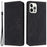 Wallet Case for iPhone 15 Pro Stand Shell PU Leather Retro Flower Imprinted Phone Cover - Black - 1