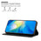Wallet Case for iPhone 15 Pro Stand Shell PU Leather Retro Flower Imprinted Phone Cover - Black - 5