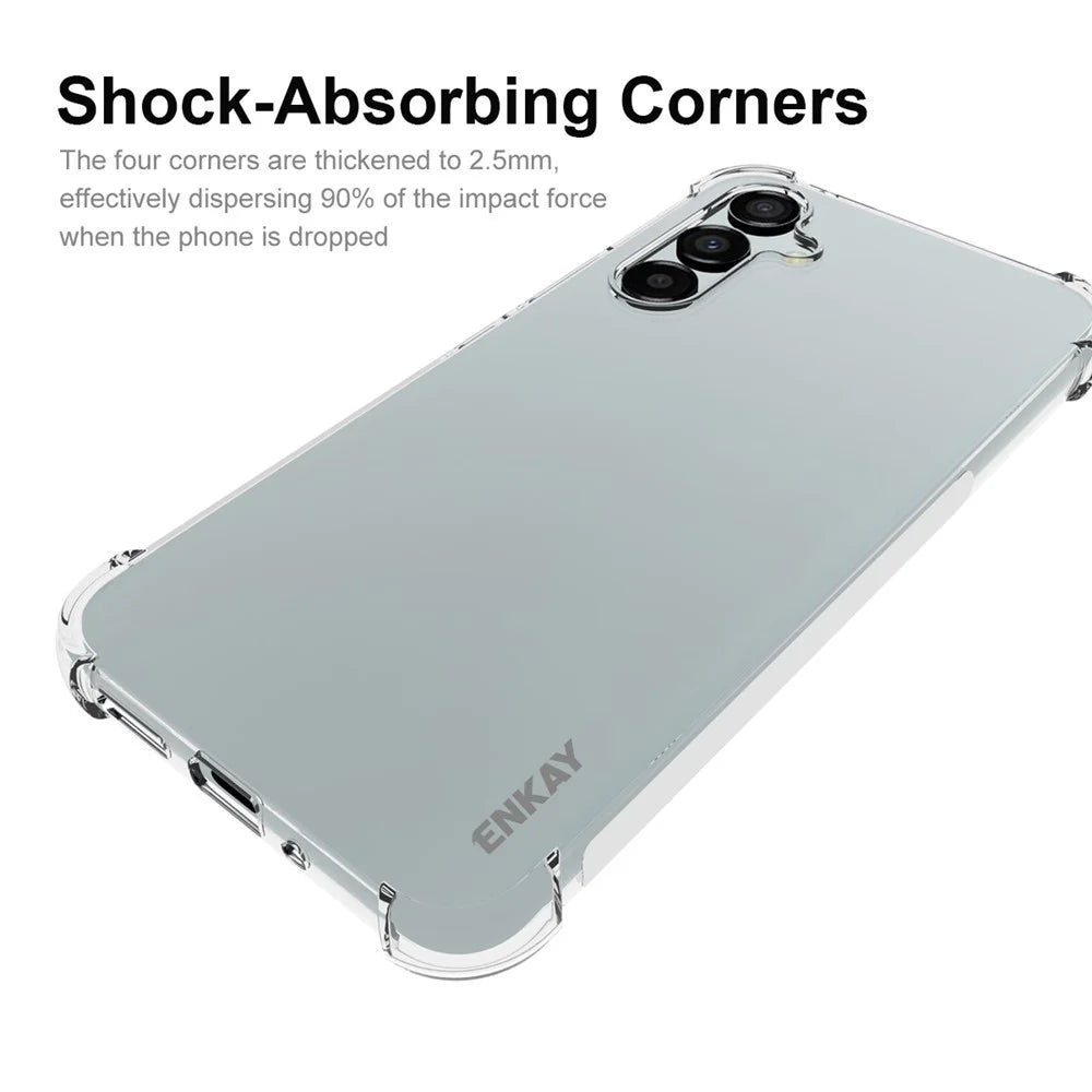 ENKAY HAT PRINCE For Samsung Galaxy A54 5G TPU Case Clear Phone Cover with High Aluminium-silicon Glass Screen Film - 2