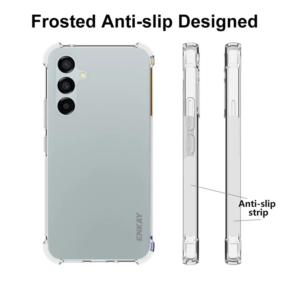 ENKAY HAT PRINCE For Samsung Galaxy A54 5G TPU Case Clear Phone Cover with High Aluminium-silicon Glass Screen Film - 4
