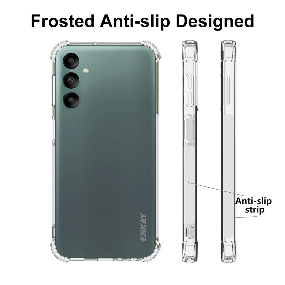 ENKAY HAT PRINCE For Samsung Galaxy A24 4G (162.1 x 77.6 x 8.3mm) Phone Case Clear TPU Cover with High Aluminium-silicon Glass Screen Film - 4