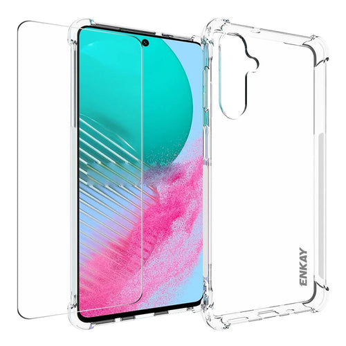 ENKAY HAT PRINCE For Samsung Galaxy M54 5G / F54 5G TPU Clear Phone Case with High Aluminium-silicon Glass Screen Film - 1