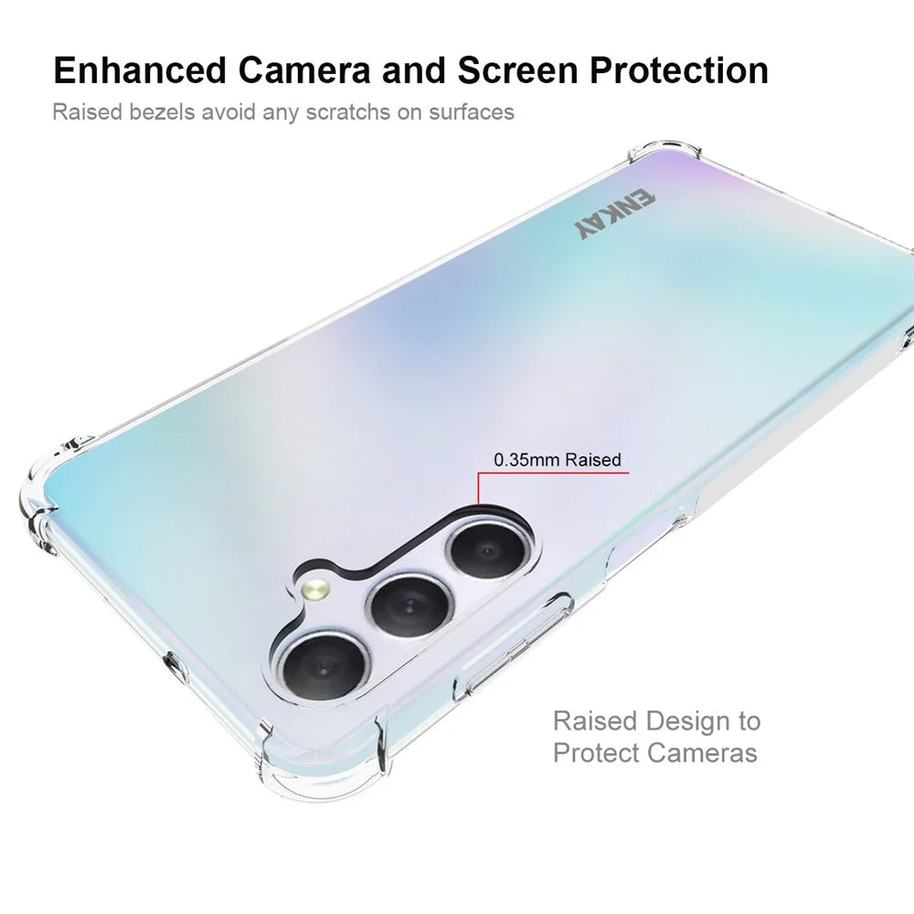 ENKAY HAT PRINCE For Samsung Galaxy M54 5G / F54 5G TPU Clear Phone Case with High Aluminium-silicon Glass Screen Film - 3