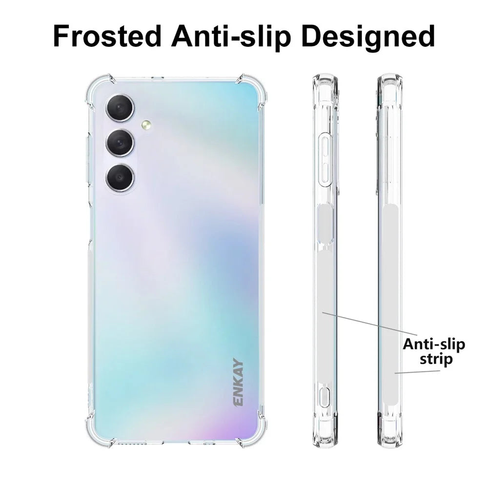 ENKAY HAT PRINCE For Samsung Galaxy M54 5G / F54 5G TPU Clear Phone Case with High Aluminium-silicon Glass Screen Film - 4