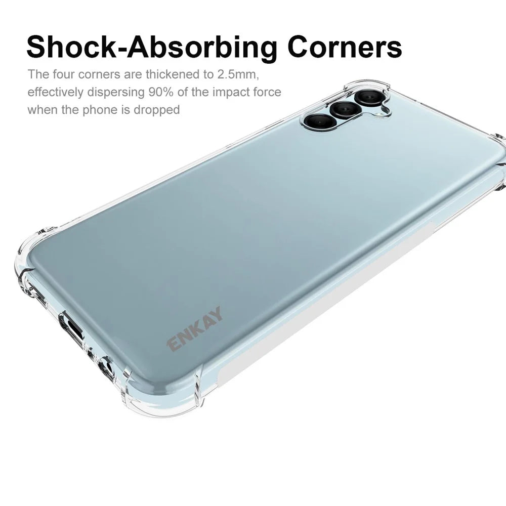 ENKAY HAT PRINCE For Samsung Galaxy M14 5G Phone TPU Case Crystal Clear Cover with High Aluminium-silicon Glass Screen Film - 2
