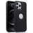 Anti-Drop Phone Case for iPhone 12 Pro 6.1 inch Logo View Soft TPU+PU Phone Cover - Black - 1