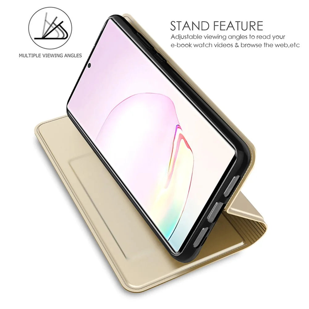 For vivo V29 Lite 5G Card Slot PU Leather Flip Phone Cover Stand Shell Full Protection Phone Case - Gold - 3