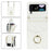 Multiple Card Slots Phone Case for Samsung Galaxy Z Flip3 5G, RFID Blocking Ring Kickstand Leather+PC Cover - White - 1