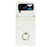 Multiple Card Slots Phone Case for Samsung Galaxy Z Flip3 5G, RFID Blocking Ring Kickstand Leather+PC Cover - White - 2