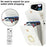 Multiple Card Slots Phone Case for Samsung Galaxy Z Flip3 5G, RFID Blocking Ring Kickstand Leather+PC Cover - White - 4