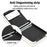 Multiple Card Slots Phone Case for Samsung Galaxy Z Flip3 5G, RFID Blocking Ring Kickstand Leather+PC Cover - White - 6
