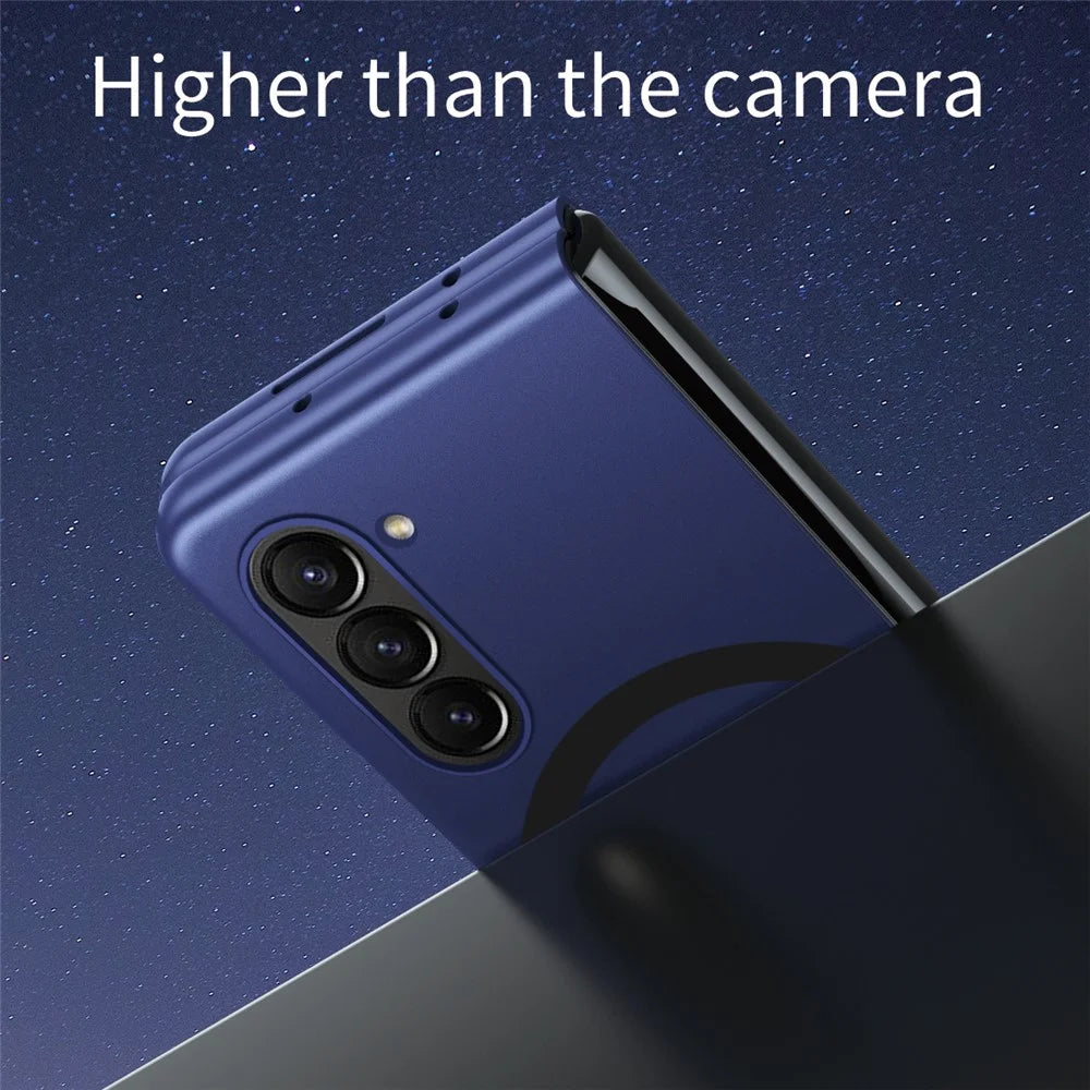 For Samsung Galaxy Z Fold5 5G Magnetic Phone Case Magnetic Case Skin-touch PC Anti-Scratch Cover - Sapphire - 4