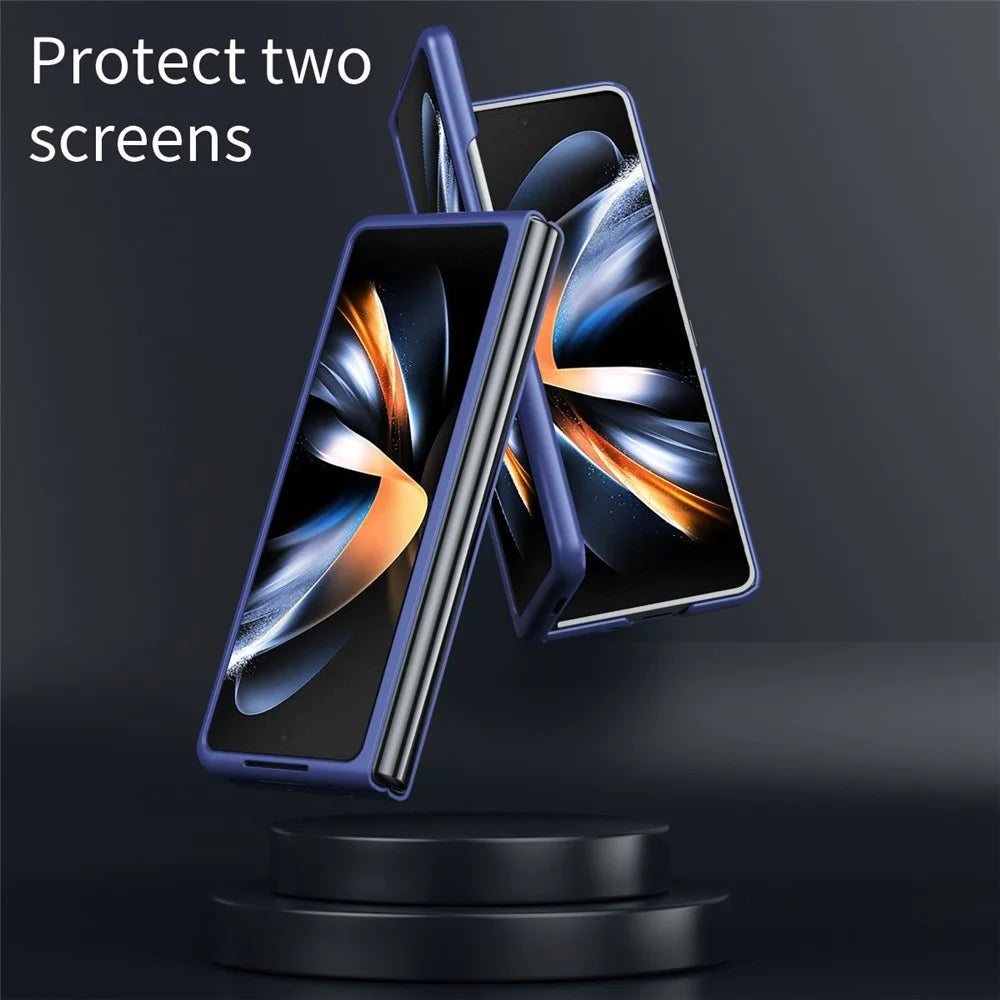 For Samsung Galaxy Z Fold5 5G Magnetic Phone Case Magnetic Case Skin-touch PC Anti-Scratch Cover - Sapphire - 5