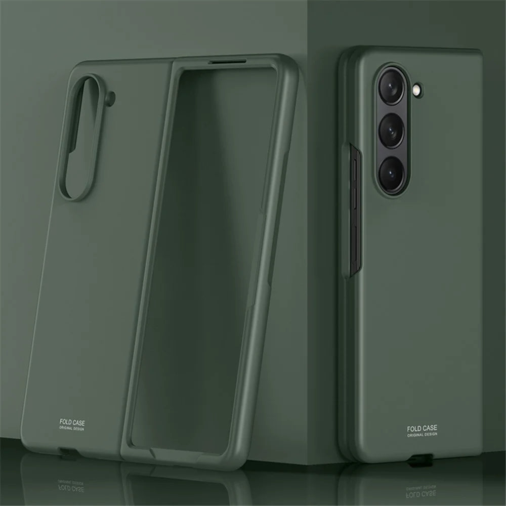 For Samsung Galaxy Z Fold5 5G Hard PC Phone Case  Skin-touch Feeling Shockproof Cover - Green - 1