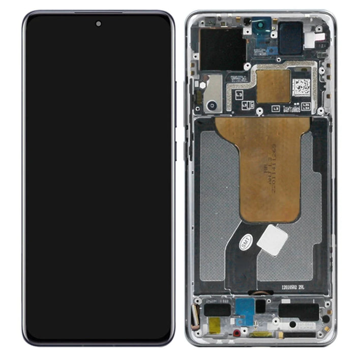 For Xiaomi 12 5G / 12X 5G OEM Grade S AMOLED Screen and Digitizer Assembly + Frame Part (without Logo) - Silver - 1