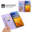 Leather Phone Case for Realme 11 Pro 5G , Imprinted Flower Foldable Stand Wallet Cover with Wrist Strap + Shoulder Strap - Light Purple - 3