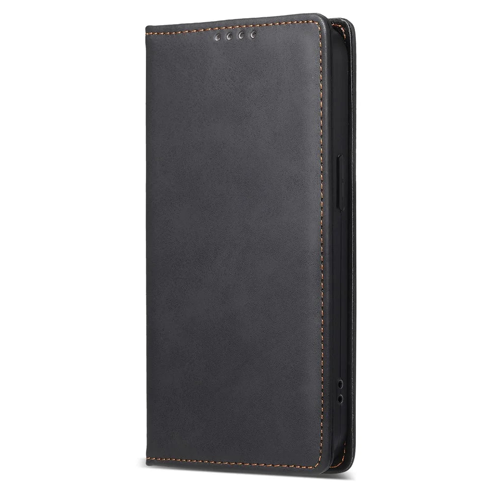 DF-05 For Samsung Galaxy A25 5G (Global) (161.0 x 76.5 x 8.3mm) RFID Blocking Wallet Phone Case PU Leather Stand Phone Cover - Black - 7