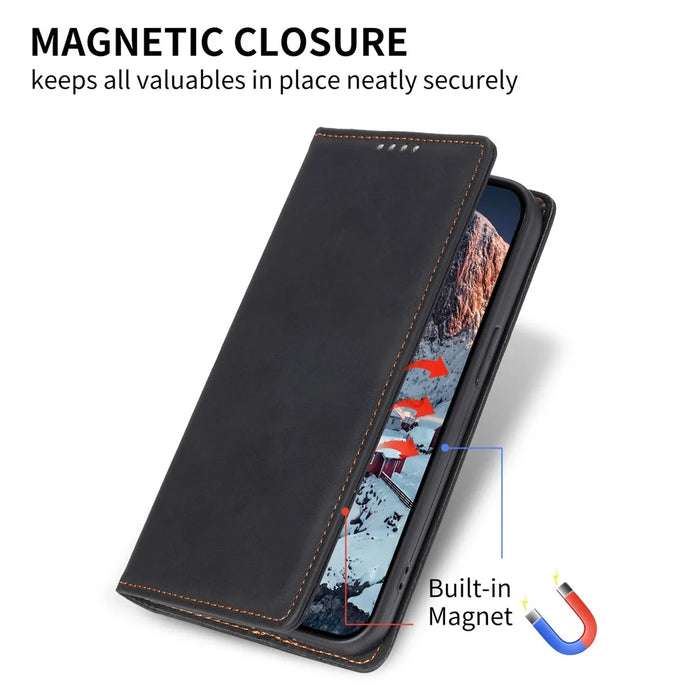 DF-05 For Realme 11 Pro 5G RFID Blocking Phone Leather Case Stand Wallet Phone Cover - Black - 4