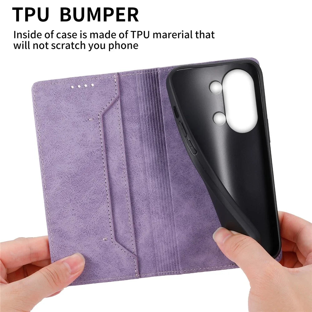 DF-05 For OnePlus Nord 3 5G / Ace 2V PU Leather Wallet Case RFID Blocking Stand Phone Cover - Purple - 7