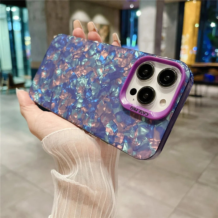 Protective Phone Case for iPhone 14 Pro Max Shell Texture Anti-Drop Acrylic PC Phone Cover - Purple - 3