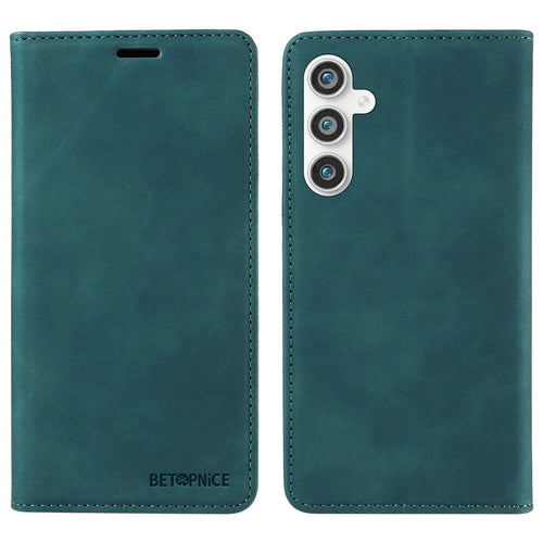 BETOPNICE 003 Stand Phone Case For Samsung Galaxy S23 FE PU Leather Flip Cover RFID Blocking Wallet - Green - 1