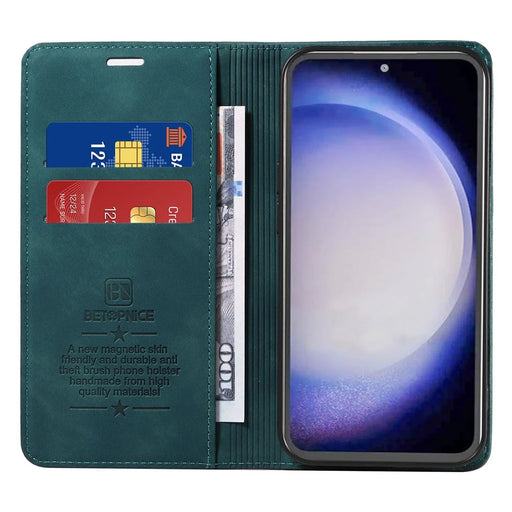 BETOPNICE 003 Stand Phone Case For Samsung Galaxy S23 FE PU Leather Flip Cover RFID Blocking Wallet - Green - 2