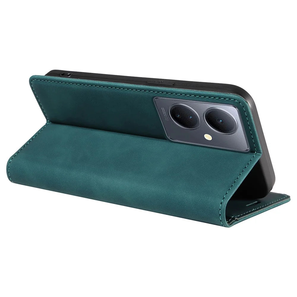 BETOPNICE 003 For vivo Y78 5G / Y78+ 5G RFID Blocking Flip Stand Cover Wallet PU Leather Shell Phone Case - Green - 4