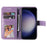 For Samsung Galaxy S23 FE Case Floral Pattern PU Leather Wallet Stand Phone Cover - Purple - 2