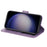 For Samsung Galaxy S23 FE Case Floral Pattern PU Leather Wallet Stand Phone Cover - Purple - 3