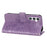 For Samsung Galaxy S23 FE Case Floral Pattern PU Leather Wallet Stand Phone Cover - Purple - 4