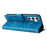 For Samsung Galaxy S23 FE Anti-Scratch Phone Cover PU Leather Shockproof Imprinted Sunflower Wallet Stand Case - Blue - 4