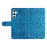 For Samsung Galaxy S23 FE Anti-Scratch Phone Cover PU Leather Shockproof Imprinted Sunflower Wallet Stand Case - Blue - 5