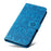 For Samsung Galaxy S23 FE Anti-Scratch Phone Cover PU Leather Shockproof Imprinted Sunflower Wallet Stand Case - Blue - 7