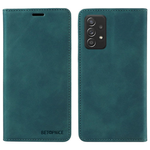 BETOPNICE 003 For Samsung Galaxy A52 4G / A52s 5G / A52 5G RFID Blocking Flip Cover Wallet PU Leather Stand Phone Case Shell - Green - 1