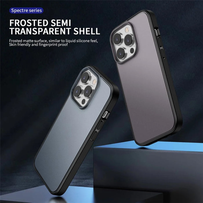 Magic Series for iPhone 14 Pro Max Translucent Frosted Cover TPU + PC Protective Phone Case - Blue - 3