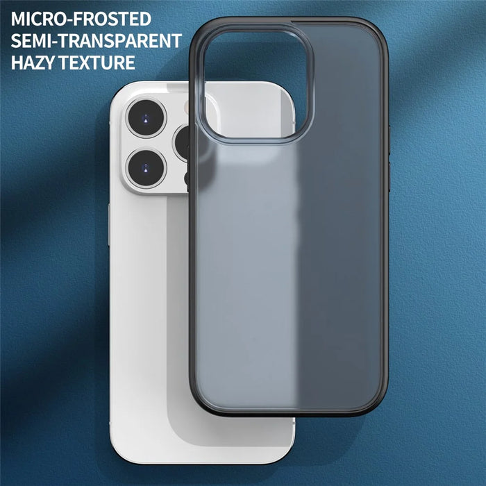 Magic Series for iPhone 14 Pro Max Translucent Frosted Cover TPU + PC Protective Phone Case - Blue - 4