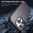 Phantom Series for iPhone 14 Pro Shockproof Phone Case TPU + PC Translucent Matte Cover - Dark Purple - 3
