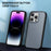Phantom Series for iPhone 14 Pro Shockproof Phone Case TPU + PC Translucent Matte Cover - Dark Purple - 6